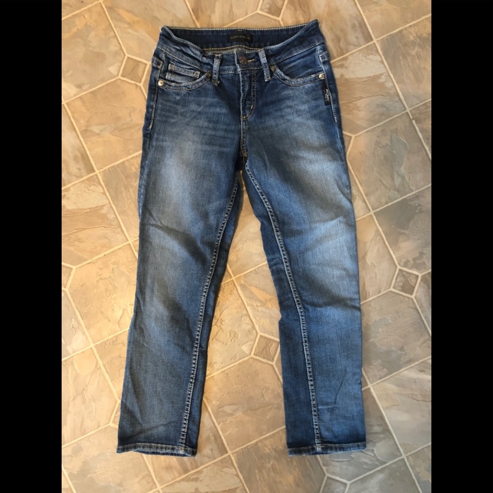 Silver Jean Capris